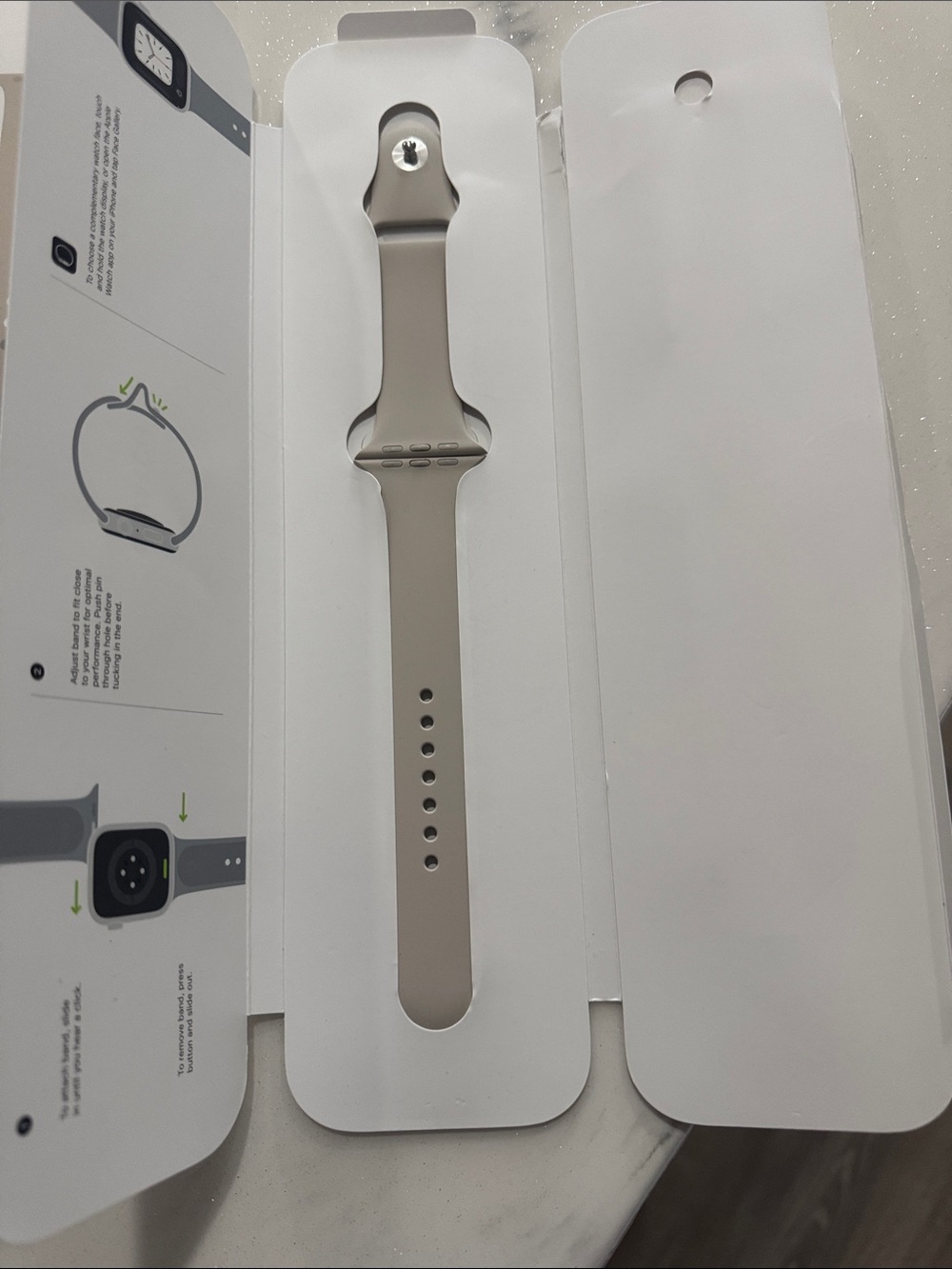 Apple Silicone Watch Band in Light Beige